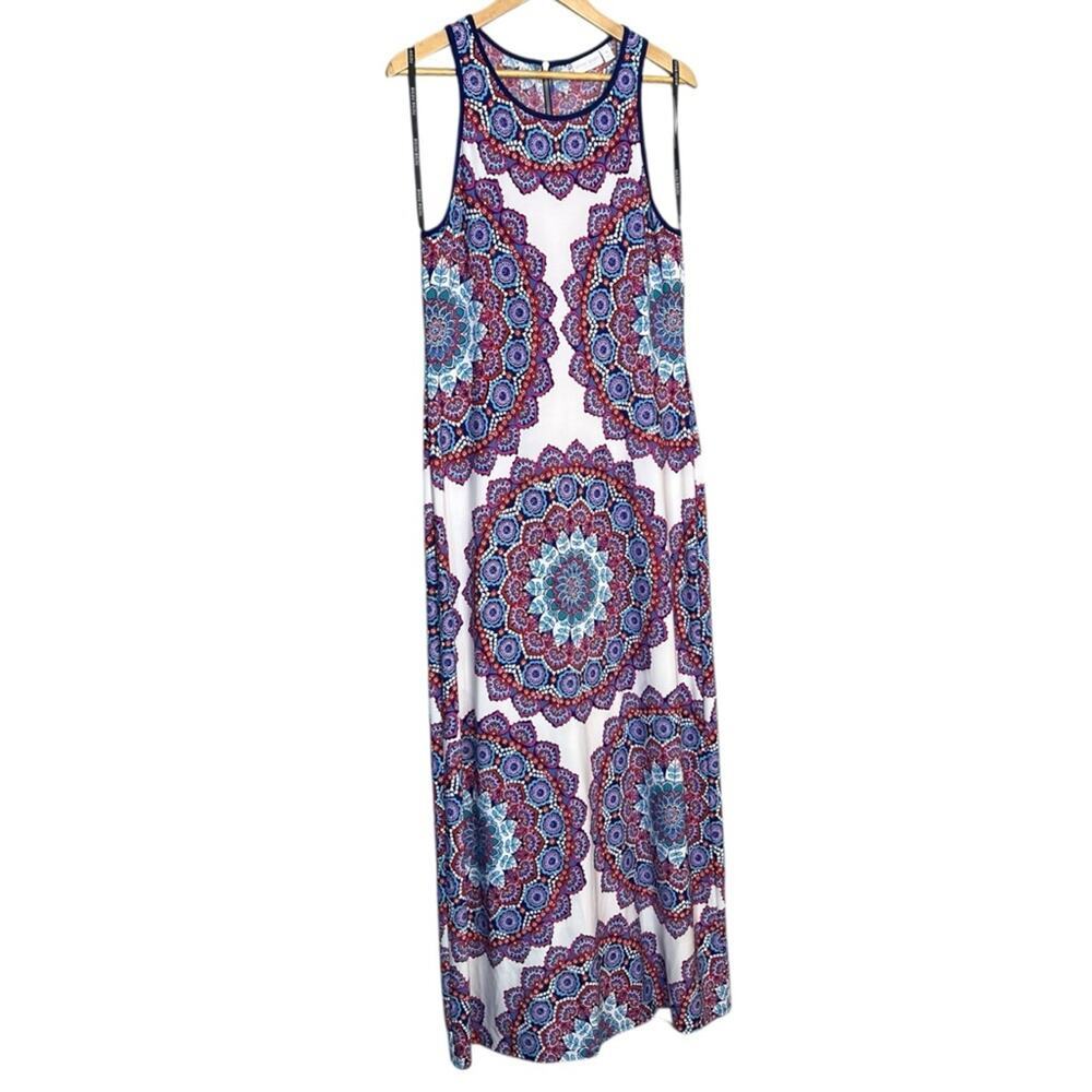 Bisou Bisou Medallion Sleeveless Women’s Maxi Dress Size 14